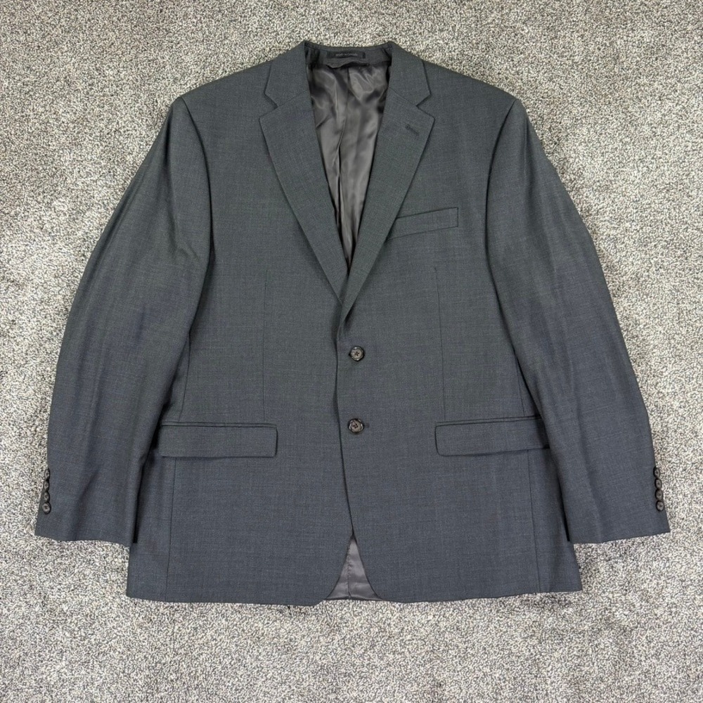 Lauren Ralph Lauren Mens 46R Wool Blazer Charcoal Grey 2-Button Sport Coat